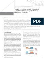 Technical: Analysis of Volatile Organic Compounds in The Environment Using The Restore Function of TD-GC/MS