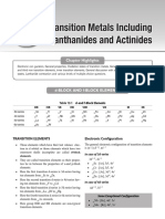 Transition Metals Lanthanides & Actinides