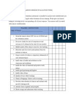 Training Session Evaluation Form