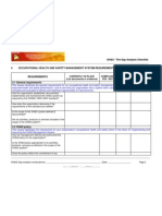 OHSAS 18001 Gap Analysis Checklist