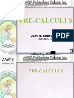 Pre-Calculus: Jean B. Corpuz, LPT Instructor