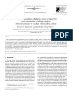 Catalytic Degradation of Plastic Waste To Liquid Fuel Over Commercial Cracking Catalysts Effect of Polymer To Catalyst Ratio/acidity Content