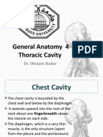 General Anatomy 4 Thoracic Cavity: Dr. Wesam Bader