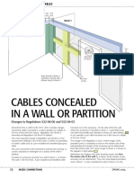 Cables Concealed in A Wall or Partition: Room 1