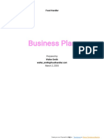 Free Food Delivery Business Plan Template