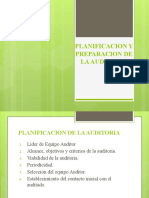 Planificacion y Preparacion de La Auditoria