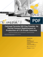 Calcined Termite Hill Clay Powder As Partial Cement Replacement in Production of C-25 Grade Concrete