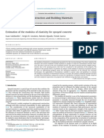 Estimation of The Modulus of Elasticity For Sprayed Concrete