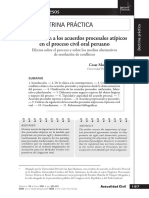 Introducción A Los Acuerdos Procesales Atípicos en El Proceso Civil Oral Peruano. Muriche Astorayme Cesar