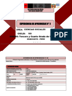 EXPERIENCIA DE APRENDIZAJE 2 CICLO VII 3° y 4°-CCSS