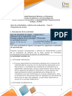 Guía de Actividades y Rúbrica de Evaluación 107062 - Fase 5 - Propuesta de Acción