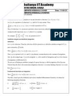 BR Maths Indefinite Integrals (11-05-21) Synopsis