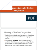 Price Determination Under Perfect Competition