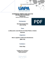 Tarea 1 Del Marco Legal de La Educacion Dominicana