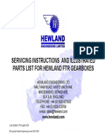 Servicing Instructions and Illustrated Parts List For Hewland FTR Gearboxes