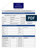 Civil Designer Training Reservation Form - All Regions & International