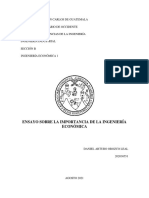 Ensayo Sobre La Importancia de La Ingeniería Económica - Daniel Arturo Orozco Leal