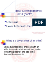 CC Unit 4, Cover Letters of Offers - To Sts