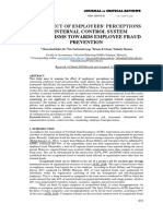 The Effect of Employees' Perceptions On Internal Control System Mechanisms Towards Employee Fraud Prevention