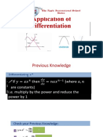 Application of Differentiation