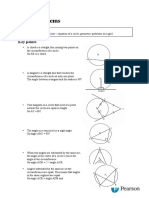 Circle Theorems: Key Points