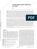 Behaviour of Steel Angles For Eccentric Axial Loads