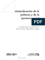 Criminalizacion de La Pobreza y Protesta Social - Savampa, Koroll