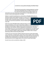 Seizure Control Status and Associated Factors Among Patients With Epilepsy. North-West Ethiopia'