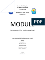 (Better English For Student Teaching) : Learning Module For Elementary Pupils