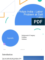 Philips India - Labor Problem at Salt Lake