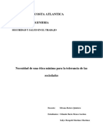 Ensayo Necesidad de Una Ética Mínima para La Tolerancia de Las Sociedades