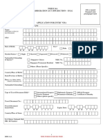 Form 14A Immigration Act 1959 (Section - 55 (1) ) : Check The Box Where Appropriate