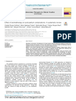 Complementary Therapies in Clinical Practice: Effect of Aromatherapy On Post-Partum Complications: A Systematic Review