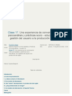 Una Experiencia de Conversación Entre Psicoanálisis y Prácticas Socio - Educativas - de La Gestión Del Usuario A La Producción Del Sujeto