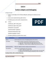 Unit-4 Using Selection Widgets and Debugging