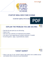 Startup India Seed Fund Scheme: Startup Sample Pitch Deck