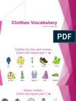 Clothes Vocabulary