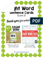 Sight Words Level 2