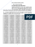 Result of ACIO-II/Exe Exam 2020 (Tier-II)