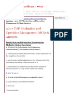 300+ TOP Production and Operation Management MCQs & Answers