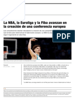 La NBA, La Euroliga y La Fiba Avanzan en La Creación de Una Conferencia Europea