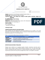 Kinds Description: Table 1.1 Enumerates The Different Kinds of Belief System or Worldviews