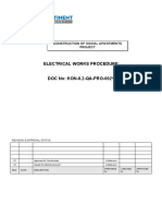 KON 8.2 QA PRO 0021 C1 Electrical Works Procedure