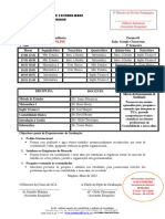 Horário 1º Ano 2021 - Pós - Laboral - Semestre I - ONLINE