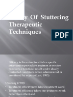 Efficacy of Stuttering Therapies