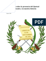 Anotaciones Sobre La Presencia Del Quetzal en Nuestro Escudo y en Nuestra Histori1