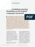 Accommodating Learning Disabilities in The English Language Classroom