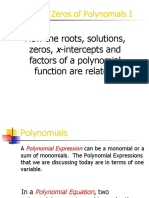 Roots & Zeros of Polynomials I