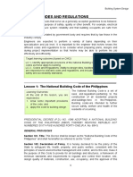 Unit I: CODES AND REGULATIONS - : Lesson 1: The National Building Code of The Philippines