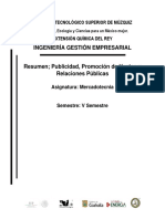 Resumen - Publicidad, Promoción de Ventas y Relaciones Públicas